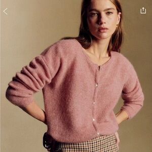 Sezane / gaspard rosewood pink botton  cardigan Women's Sweater small S